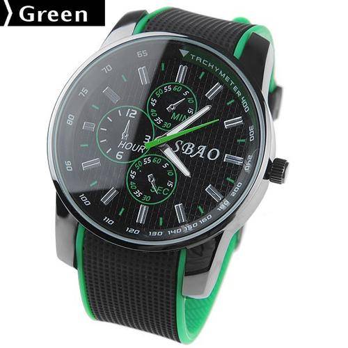 S.B.A.O. Relogio Feminino & Masculino Unisex Quartz Watches - Green